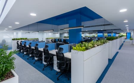 Blue Grid Workspace
